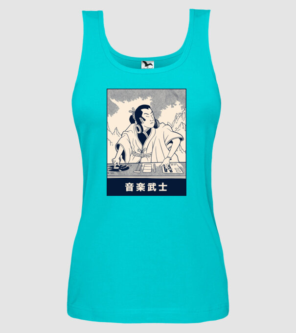 DJ Samurai model turcoaz pe tricou