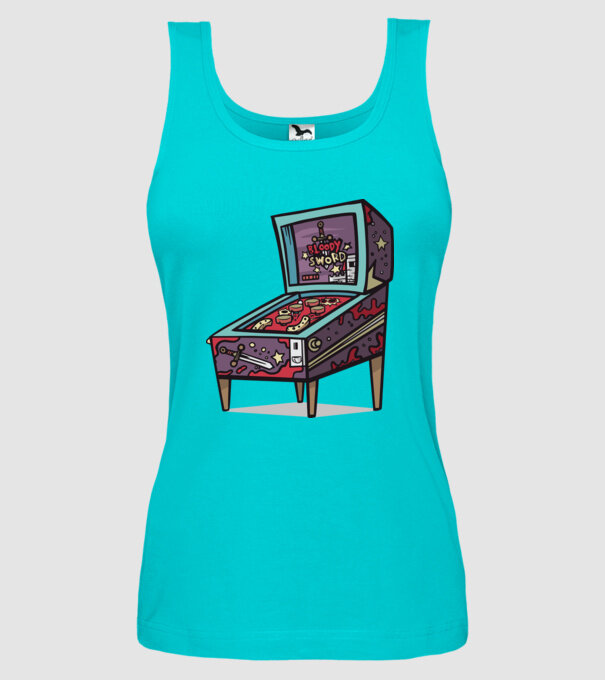 Flipper model turcoaz pe tricou