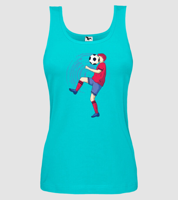 Fotbalist model turcoaz pe tricou