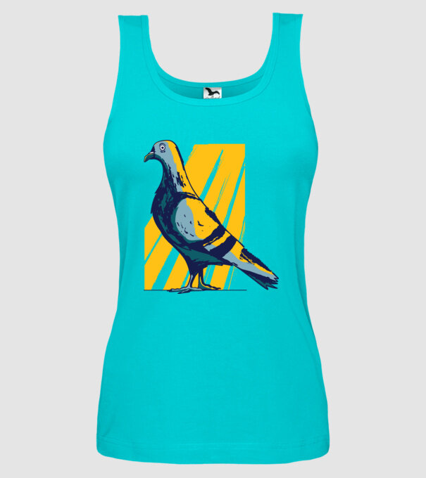 Porumbel model turcoaz pe tricou