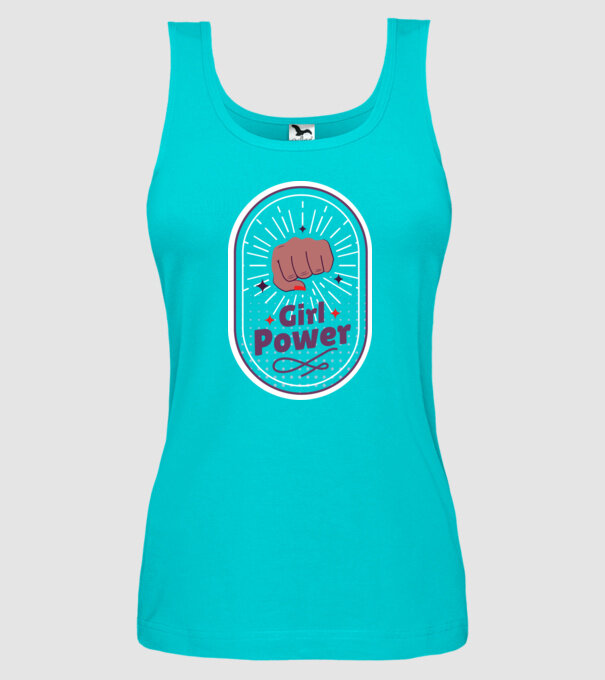 Girl Power Ziua Femeii model turcoaz pe tricou