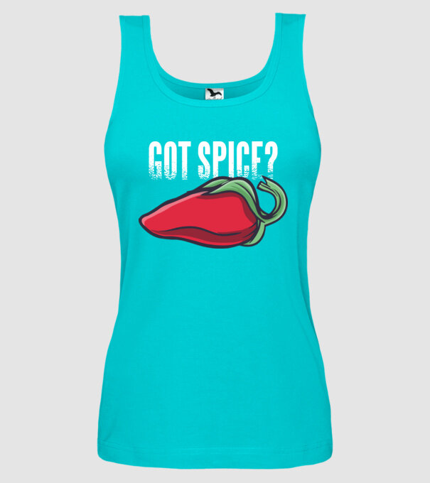 Got Spice ardei model turcoaz pe tricou
