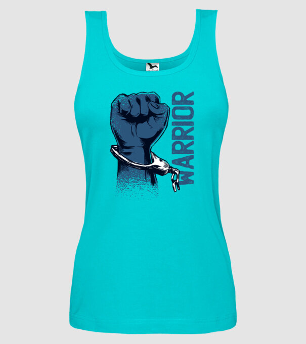 Pumn războinic model turcoaz pe tricou