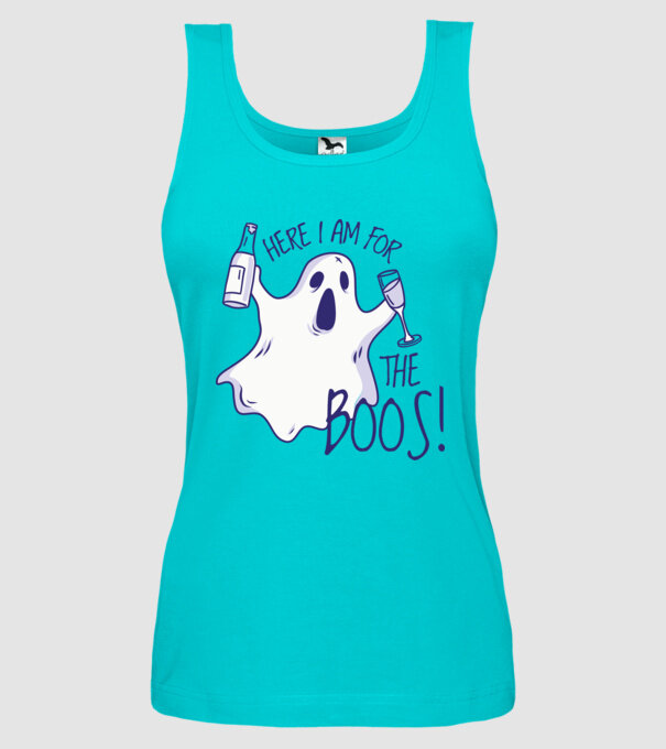Here I am for the Boos model turcoaz pe tricou