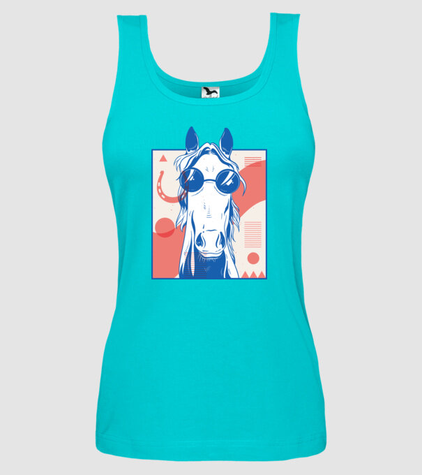 Cal Hippy model turcoaz pe tricou