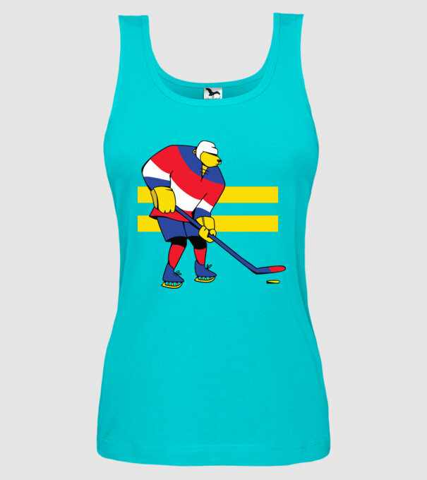 Urs hocheist model turcoaz pe tricou