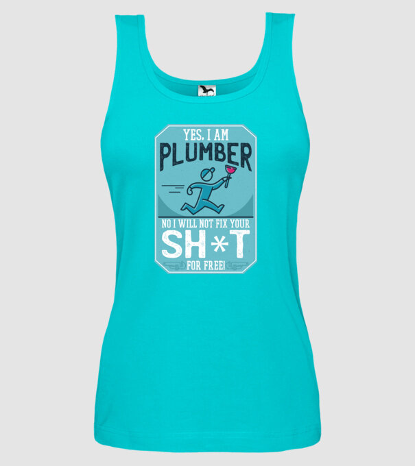 Da, sunt instalator model turcoaz pe tricou