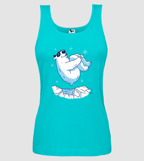 Urs polar Săritură bombă model turcoaz pe tricou