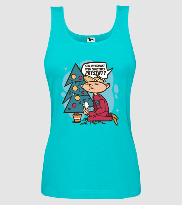 Cadouri de Crăciun model turcoaz pe tricou