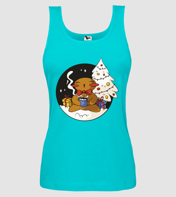 Turtă dulce de Crăciun model turcoaz pe tricou