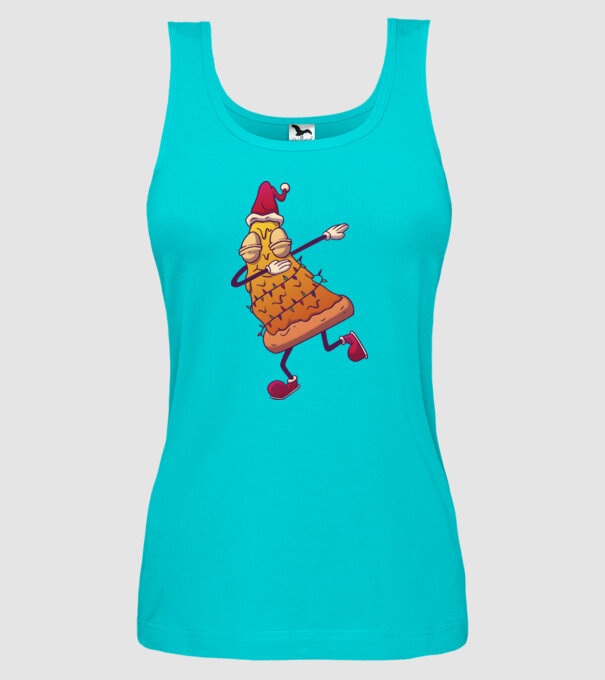 Pizza de Crăciun DAB model turcoaz pe tricou