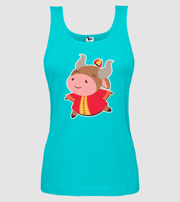 Anul chinezesc - Anul Bivolului model turcoaz pe tricou