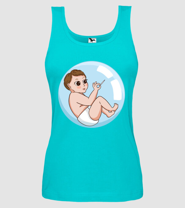 Bebeluș model turcoaz pe tricou