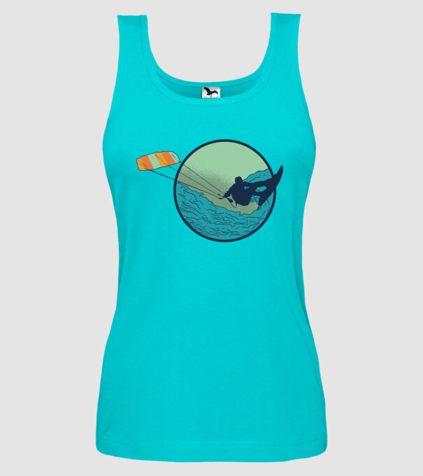 Tricou Kitesurf model turcoaz pe tricou