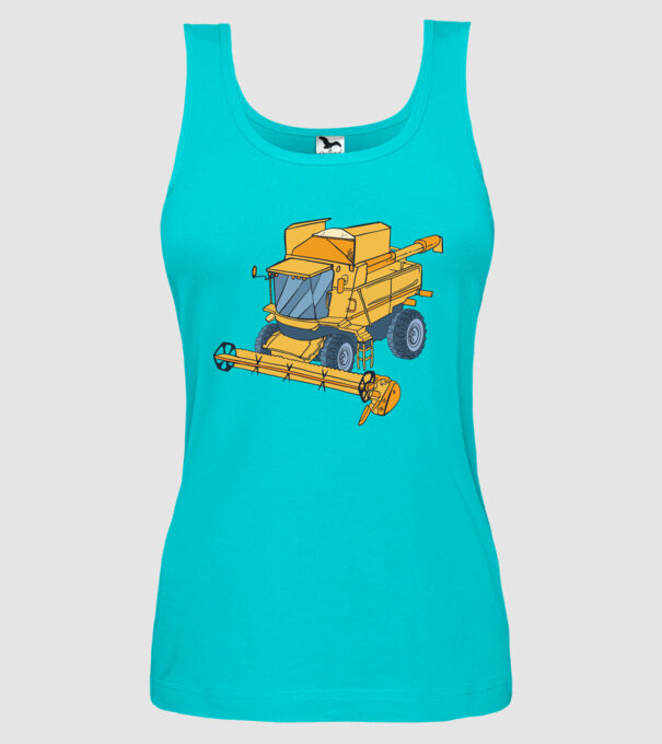 Combină agricolă model turcoaz pe tricou