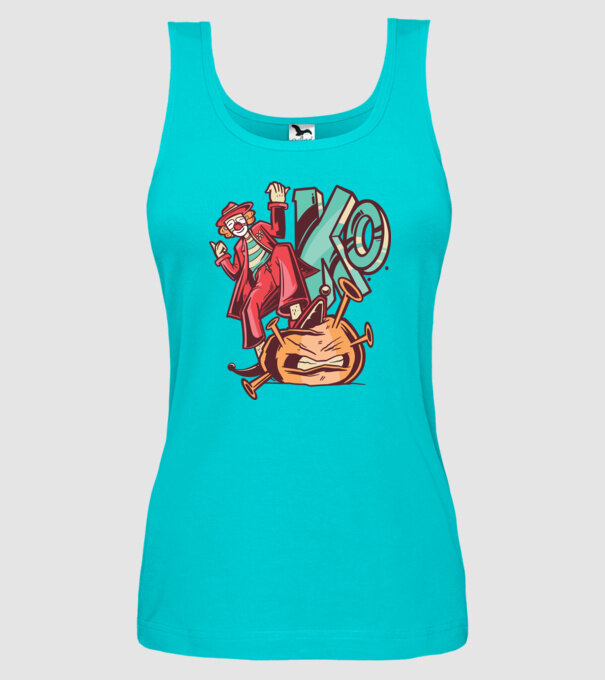 Coronavirus KO model turcoaz pe tricou