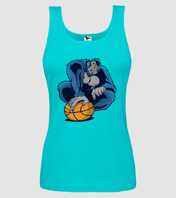 Gorilă Baschet model turcoaz pe tricou