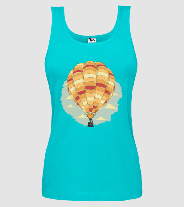 Aerostat model turcoaz pe tricou