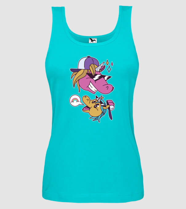 Unicorni cool model turcoaz pe tricou