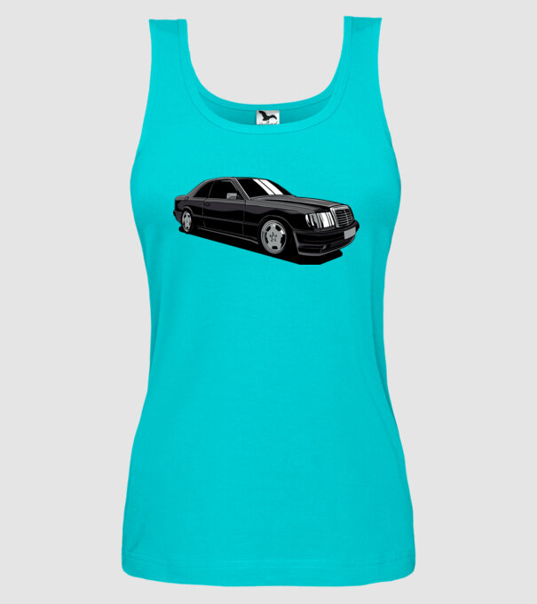 Mercedes model turcoaz pe tricou