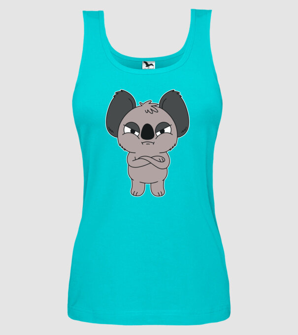 Koala Supărat model turcoaz pe tricou
