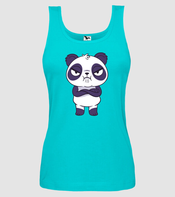 Panda furios model turcoaz pe tricou