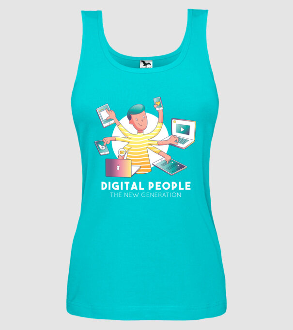 Oamenii multitasking sunt generația viitoare model turcoaz pe tricou