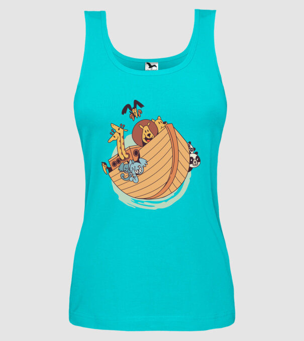 Arca lui Noe model turcoaz pe tricou