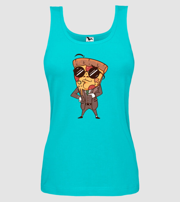 Agent de pizza în Costum model turcoaz pe tricou