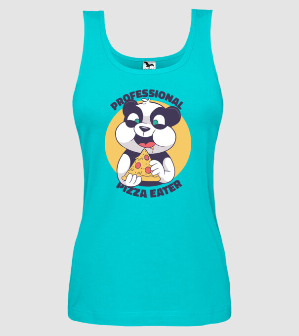 Panda Pizza model turcoaz pe tricou