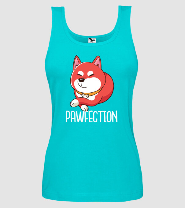 Pawfection Shiba Perfect model turcoaz pe tricou