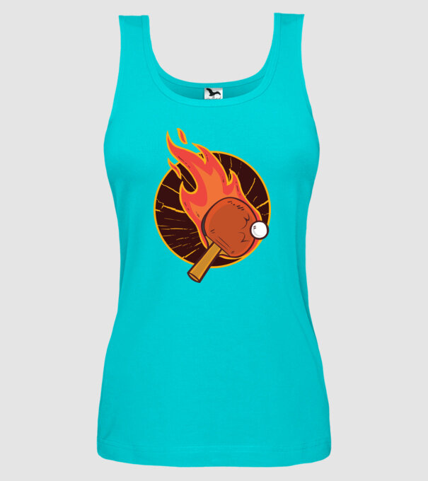 Paletă de ping-pong model turcoaz pe tricou