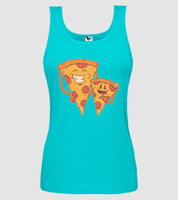 Familie Pizza model turcoaz pe tricou
