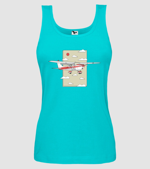Avion cu elice model turcoaz pe tricou