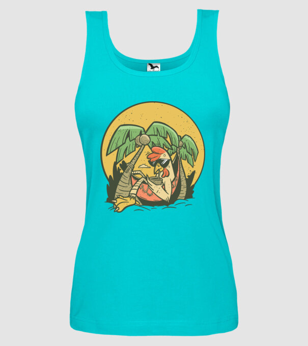 Pui relaxați model turcoaz pe tricou