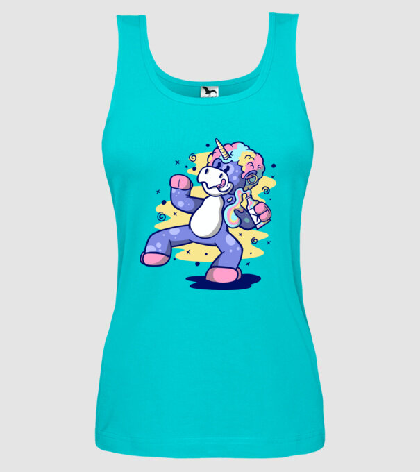 Unicorn beat model turcoaz pe tricou