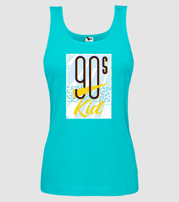Retro 90s Kid model turcoaz pe tricou