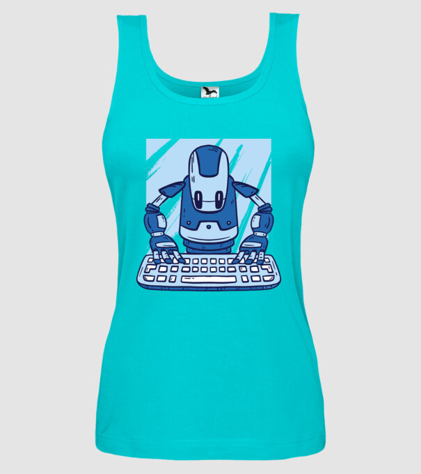Automatizare robot model turcoaz pe tricou