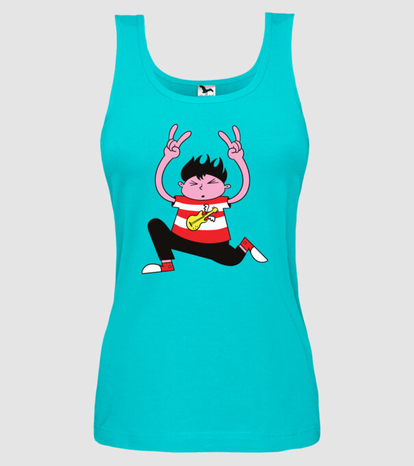 Băiat Rocker model turcoaz pe tricou