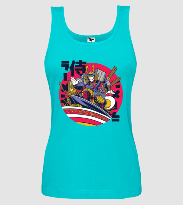 Samurai Ramen Surf model turcoaz pe tricou