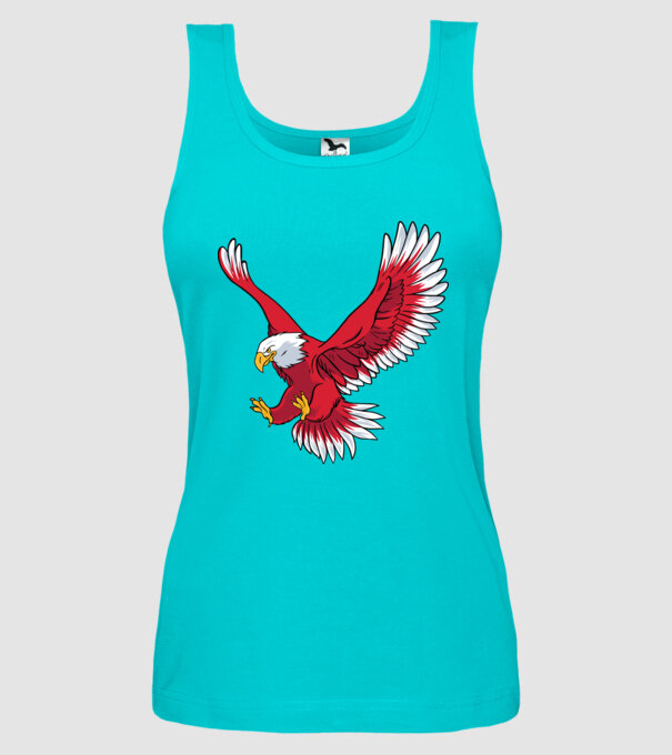 Vultur model turcoaz pe tricou