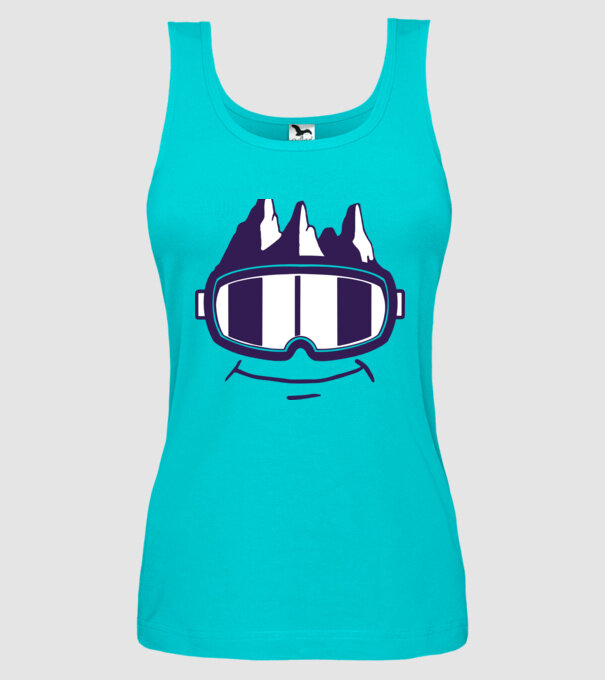 Ochelari de schi Smiley model turcoaz pe tricou
