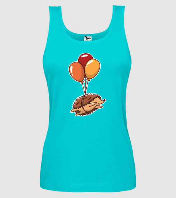 Arici cu balon model turcoaz pe tricou
