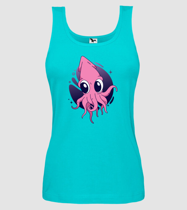Calmar model turcoaz pe tricou