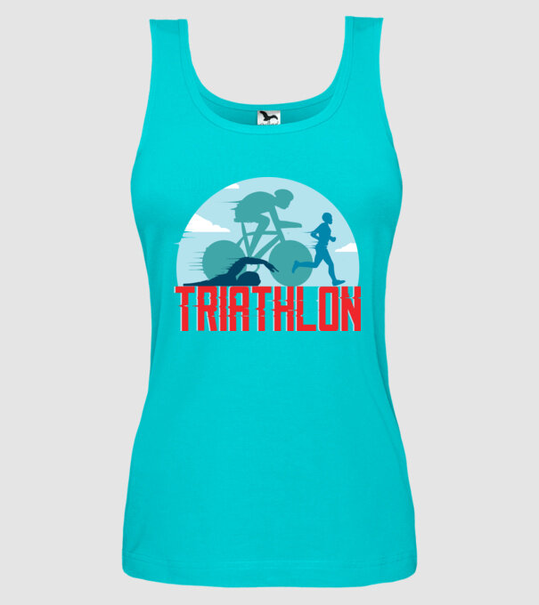Triatlon Sport model turcoaz pe tricou