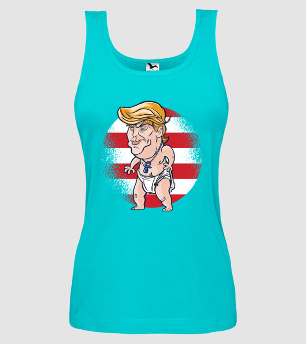 Trump Baby tricou amuzant model turcoaz pe tricou
