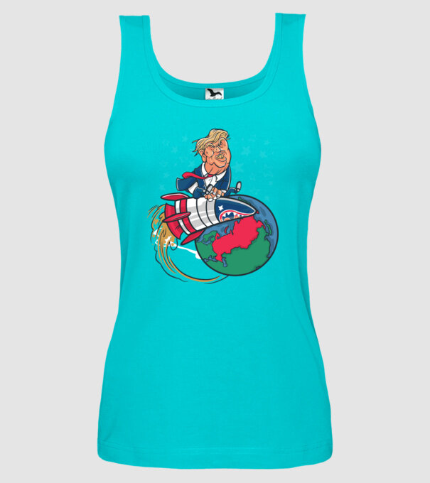 Trump bombă model turcoaz pe tricou