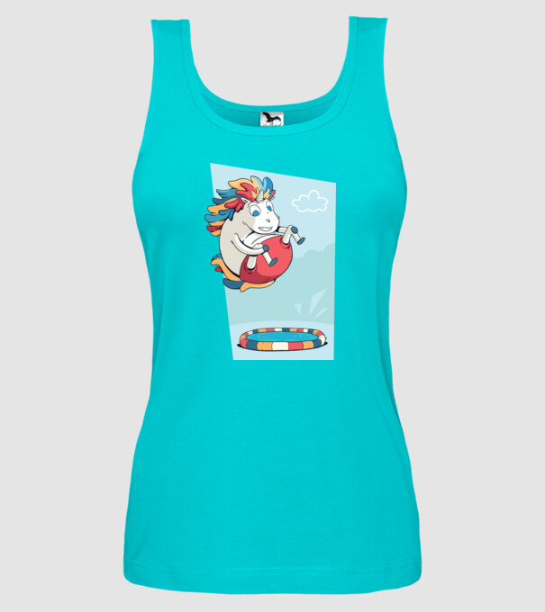 Bombă Unicorn model turcoaz pe tricou