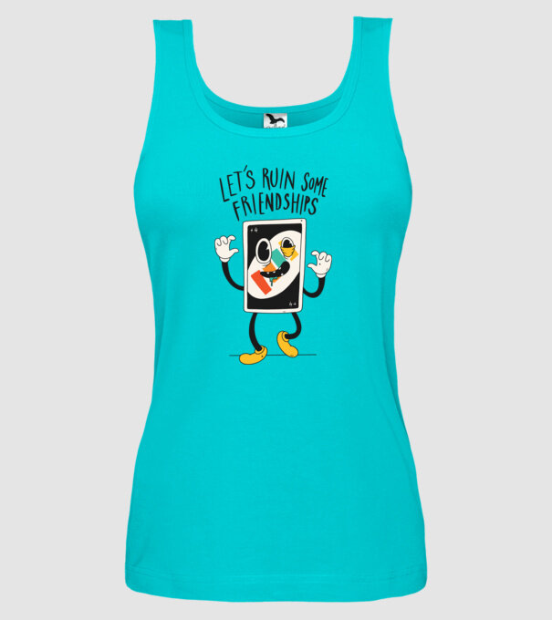 UNO +4 Cărți model turcoaz pe tricou