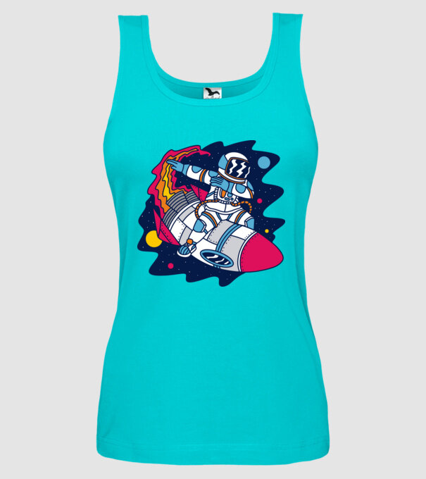 Astronaut DAB model turcoaz pe tricou